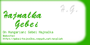 hajnalka gebei business card